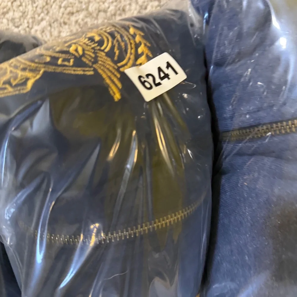 Polo Ralph Lauren Mens Navy‎ Blue Yellow Crest Full Zip Track Jacket Medium